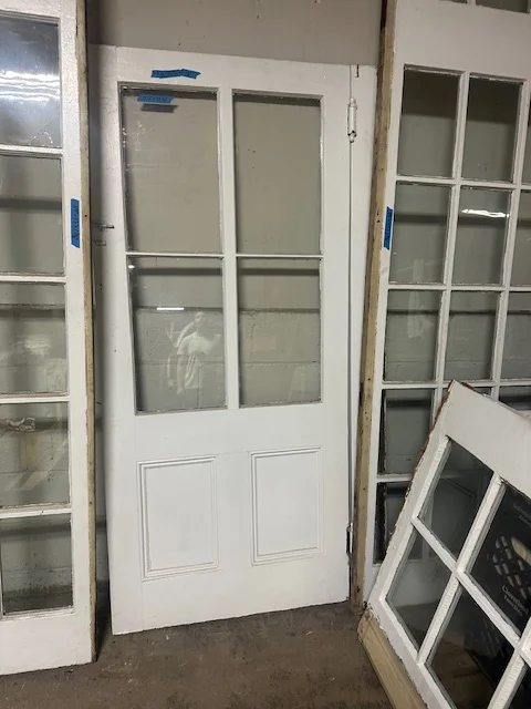 Morristown Vestibule with Large Wavy Glass Panels, Door and Transom - View 4